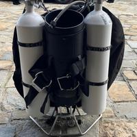 Rebreather JJ Cannister, Gav, schienalino, bombole