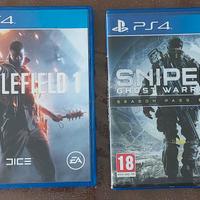 Battlefield 1 e Sniper Ghost Warrior 3 per ps4