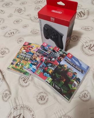 Nintendo switch 2 giochi e pro controller 
