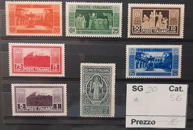 Francobolli Regno Montecassino 1929 SG 20