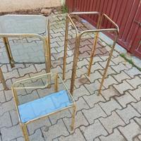 Tavolini ottone/cristallo 