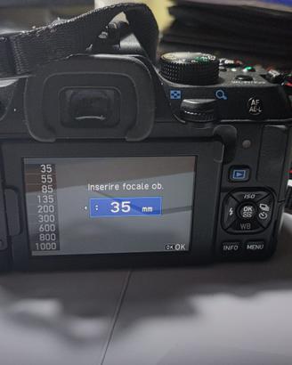 Pentax K70 con obb 16-50mm e 70-200mm luminosi