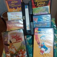 Lotto di 9 videocassette VHS cartoons Disney