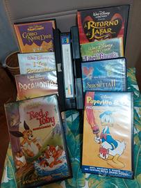 Lotto di 9 videocassette VHS cartoons Disney