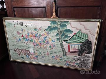 Quadro cinese 1943 白子圖 “dipinto dei 100 bambini”