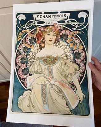 Poster stampa mucha liberty champenois lusso