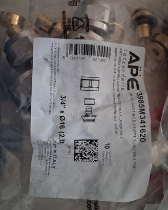 Raccordo idraulico busta da 10 pezzi 3/4" x d 16