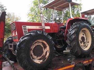 fiat 766 DT 80 cv attrezzi vari , trattori ,