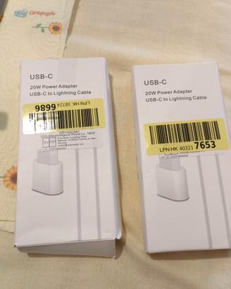 2Caricatori per IPhone,2 Pack Caricabatterie USB C