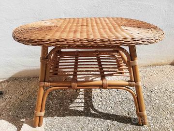 Tavolino in vimini