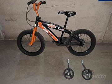 Bici BMX da 16" con/senza rotelle (da 107 a 125cm)
