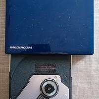 lettore Portatile DVD  + 110 supporti dvd e cd. 