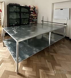 Tavolo professionale da taglio sartoria in acciaio