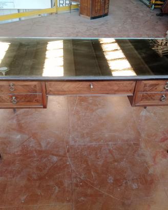 Scrivania in mogano con specchio