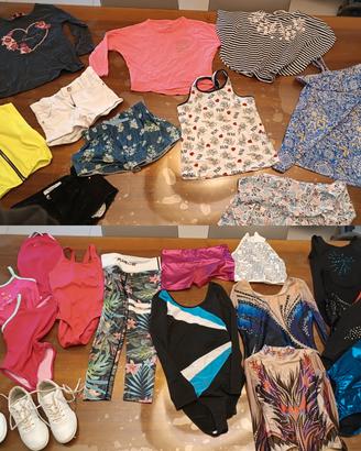 Lotto abbigliamento bambina 4‑8 anni 