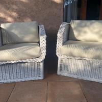 Poltrone da giardino in vimini 2 sedute