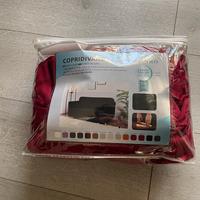 Copridivano due posti rosso fino a 180 cm