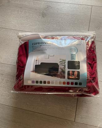 Copridivano due posti rosso fino a 180 cm