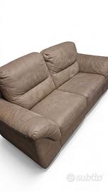divano due posti pelle artigianale  comfort  nuovo