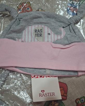 berretti cappellini RASTER neonate 42/44, 3/6 mesi
