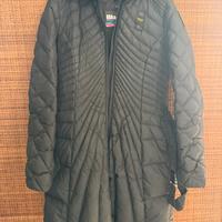 Piumino lungo Blauer USA con cintura e cappuccio