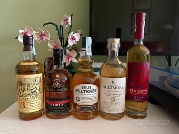 Single Malt Whiskey Lotto di 5 Bottiglie