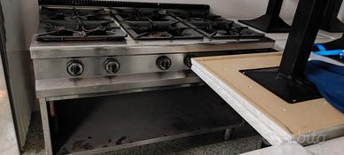 Cucina 6 fuochi professionale