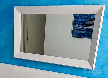 Specchiera moderna cornice bianca 140x70 - NUOVA