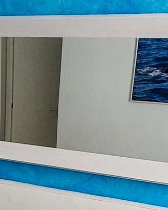 Specchiera moderna cornice bianca 140x70 - NUOVA