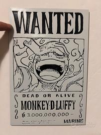 Quadretto 3D Luffy Gear 5 Wanted One Piece