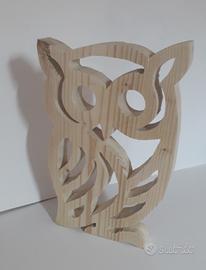 Gufo stilizzato in legno