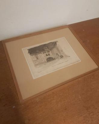Quadro TRENTO LONGARETTI acquerello 40x20