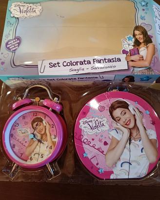 Sveglia e salvadanaio Violetta