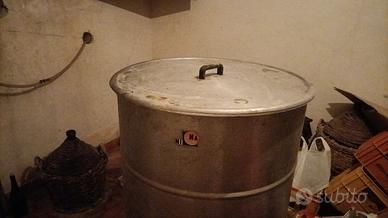 BIDONE 5 QUINTALI IN ZINCO PER  OLIO CON COPERCHIO