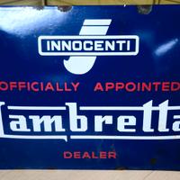 insegna smaltata lambretta innocenti 60x40 cm 