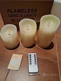 Candele LED con stoppino oscillante e telecomando