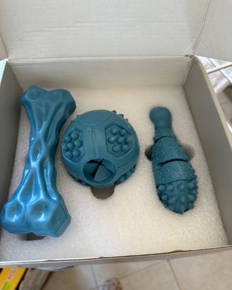 NUOVO 3 Pezzi Giocattoli da Masticare per Cani