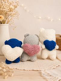 Famiglia di 3 orsi 🐻 handmade all'uncinetto