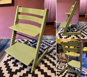 Sedia evolutiva STOKKE Tripp Trapp originale verde