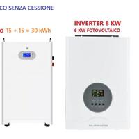 Sistema fotovoltaico accumulo 30kWh inverter 8 kW
