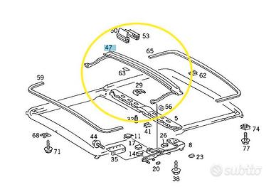 canalino di scolo acqua Mercedes w124