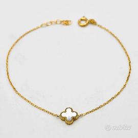 Bracciale in oro giallo 18 kt con madreperla D.35