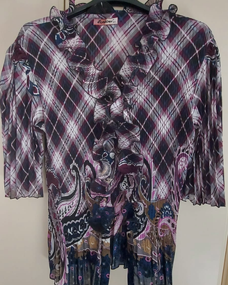 Blusa Zephirus taglia M-L, modello plissettato