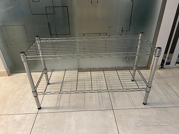 Scaffale in acciaio cromato
