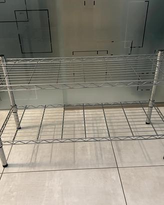 Scaffale in acciaio cromato