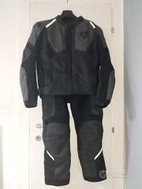 completo pelle MOTO Giacca+ Pantaloni REV'IT!TG 50