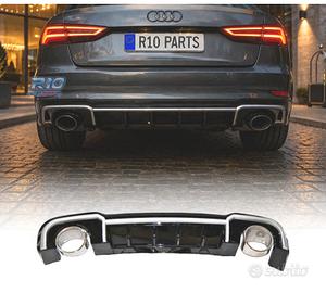 DIFFUSORE AUDI A3 SEDAN SLINE 17-20 LOOK RS3 + TER