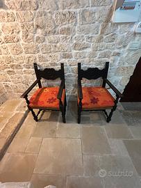 Poltroncine da caminetto antiche