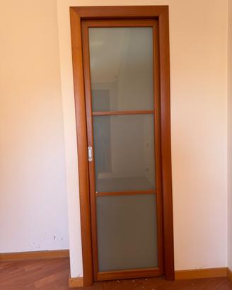 Porte interne in alluminio e vetro satinato