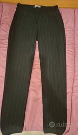 Pantalone nero gessato elegante donna